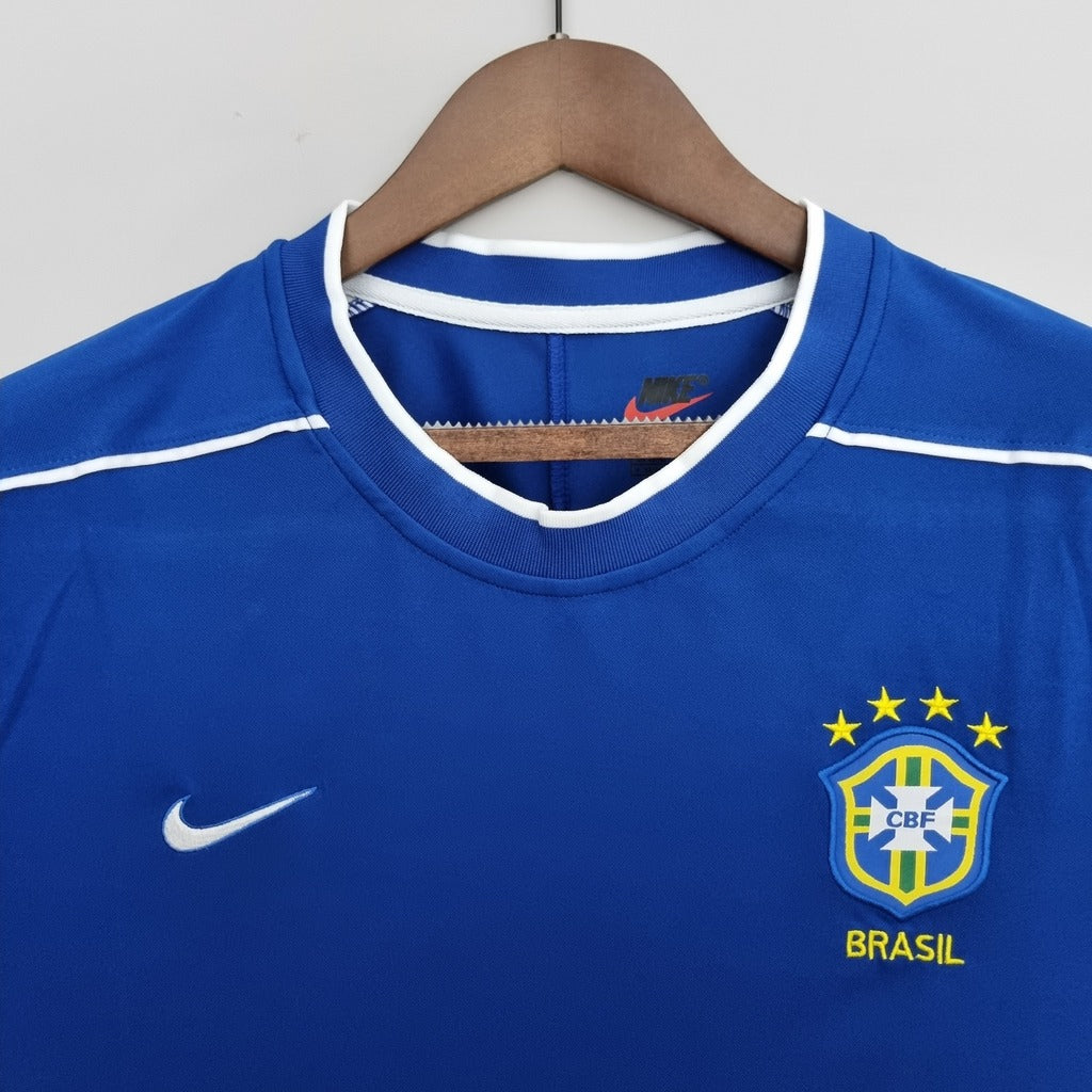 Camiseta RETRO - RONALDO – BRASIL Visitante – 1998 MANGA CORTA + Envío Gratis