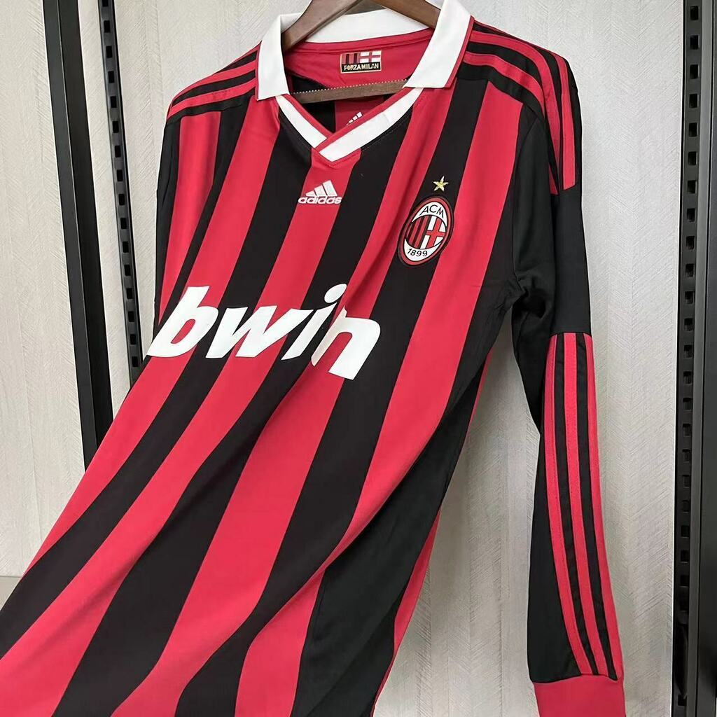 Camiseta RETRO - RONALDINHO - AC MILAN 2009/10 Local - MANGA LARGA + Envío Gratis