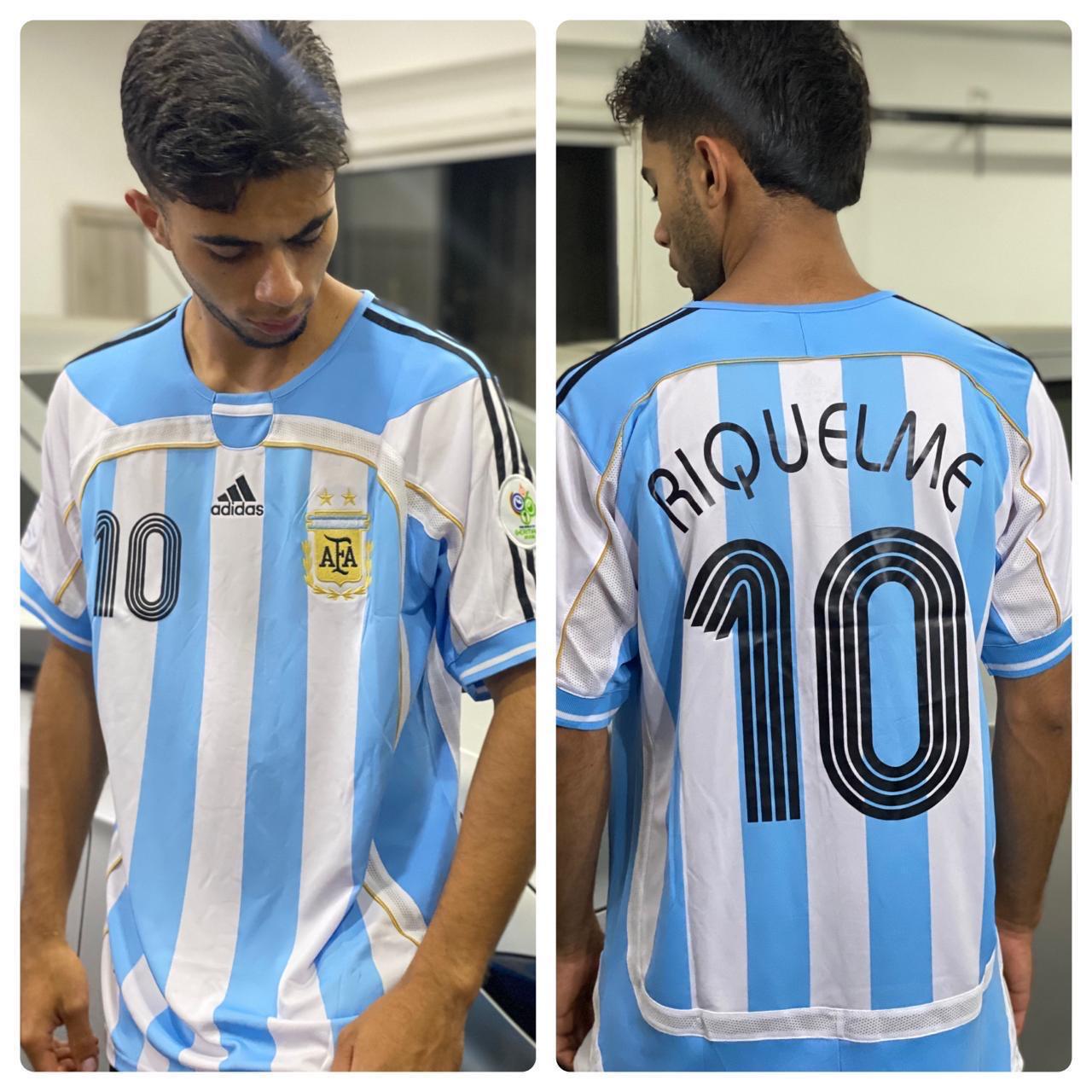 Camiseta RETRO - RIQUELME - ARGENTINA 2006 Local - MANGA CORTA + Envío Gratis