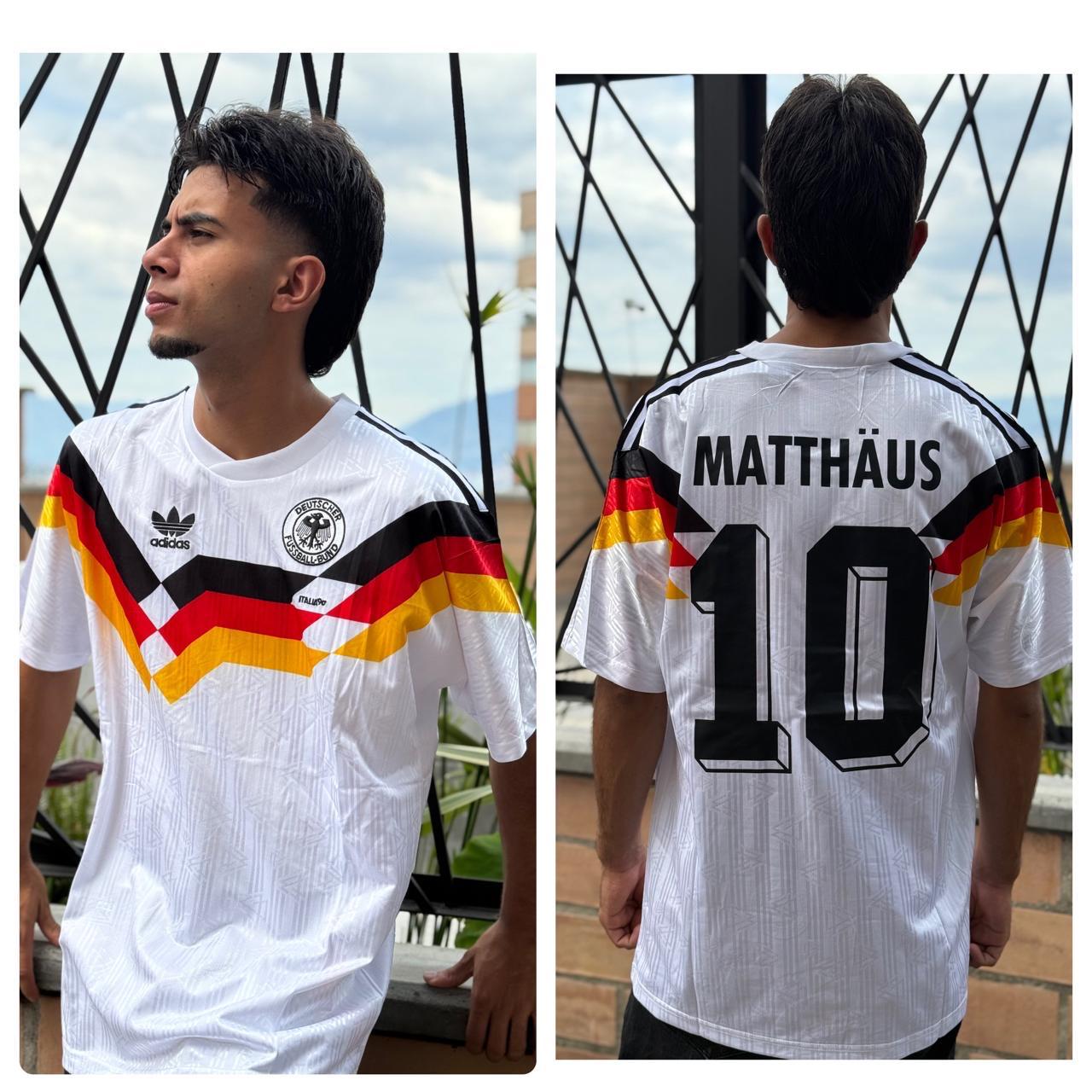 Camiseta RETRO - MATTHAÜS – ALEMANIA Local – 1990 MANGA CORTA + Envío Gratis