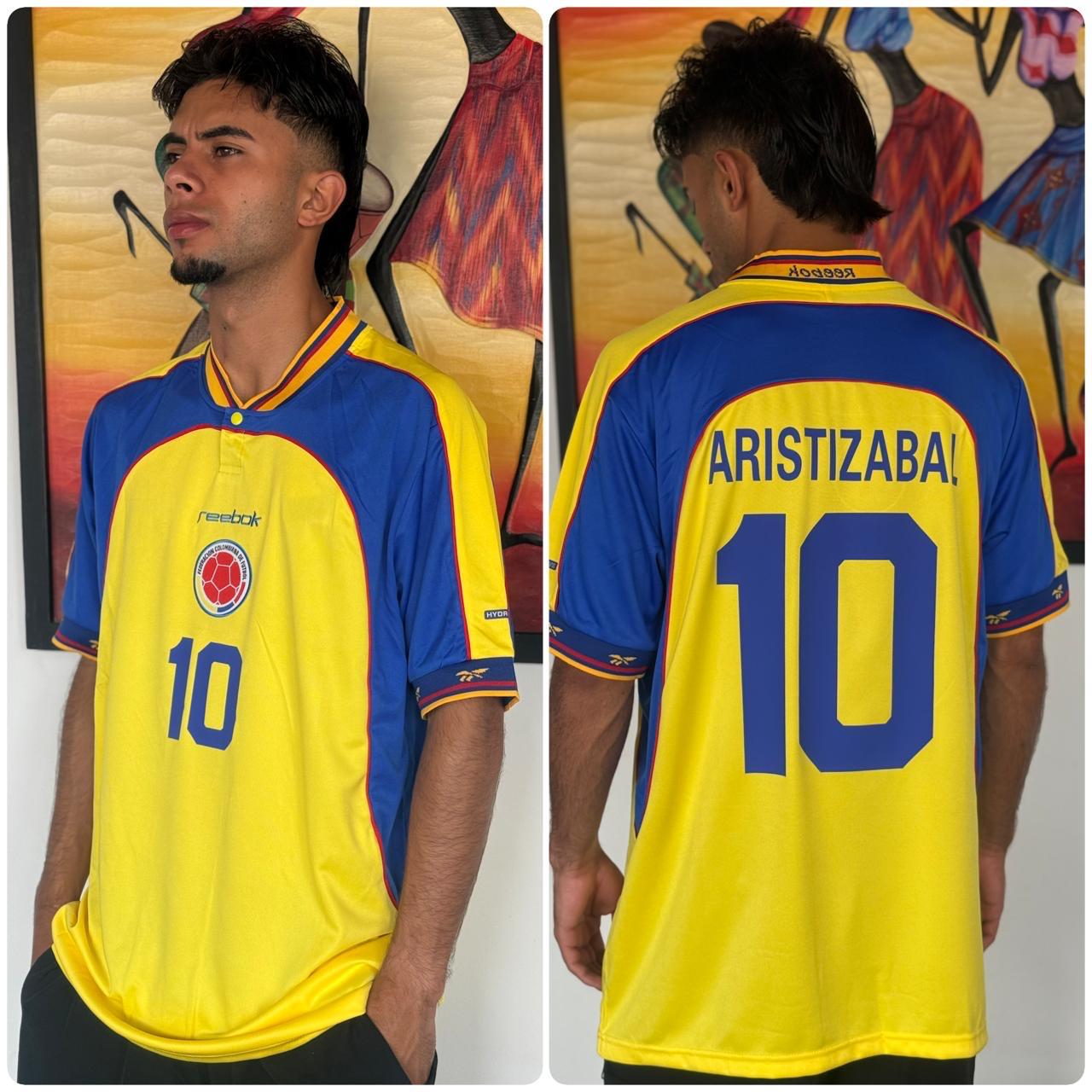 Camiseta RETRO - ARISTIZABAL – COLOMBIA Local – 2001 MANGA CORTA + Envío Gratis