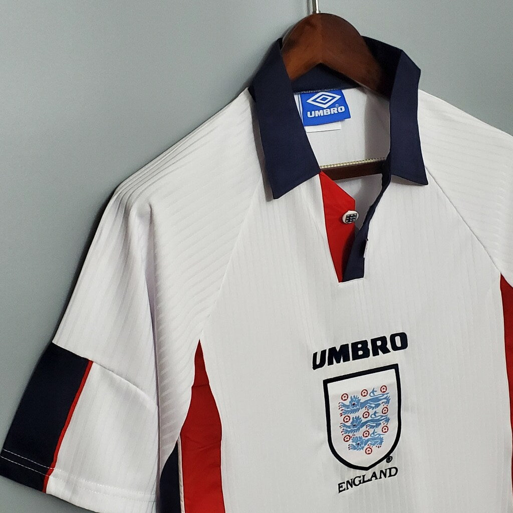 Camiseta RETRO - BECKHAM – INGLATERRA Local – 1998 MANGA CORTA + Envío Gratis
