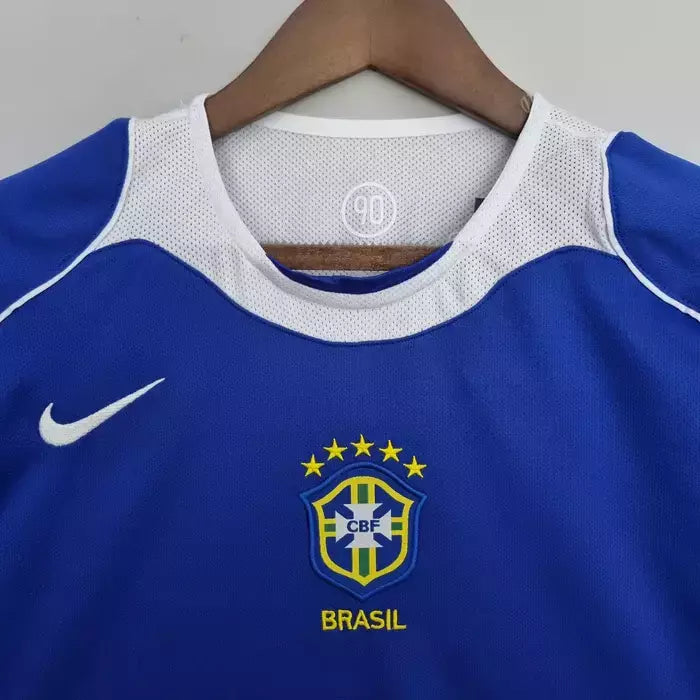 Camiseta RETRO - RONALDINHO - BRASIL 2004/05 Visitante - MANGA CORTA + Envío Gratis