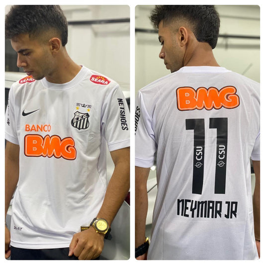 Camiseta RETRO - NEYMAR JR -  SANTOS 2011/12 Local - MANGA CORTA + Envío Gratis