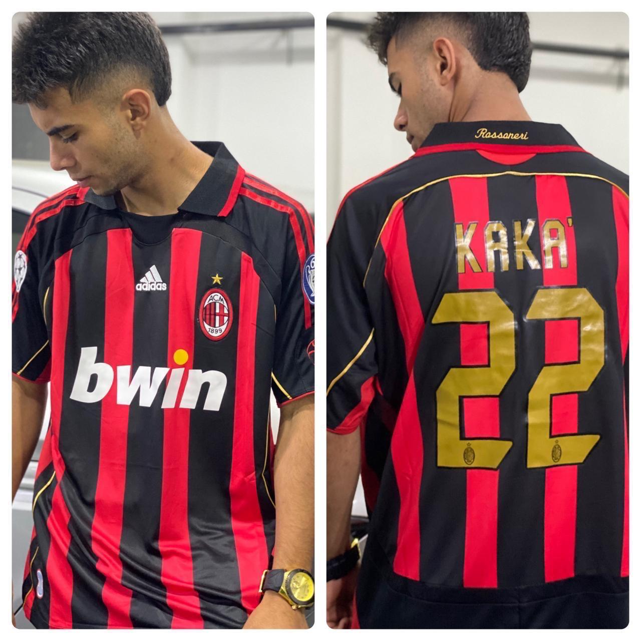Camiseta RETRO - KAKÁ -  AC MILAN 2006/07 Local - MANGA CORTA + Envío Gratis