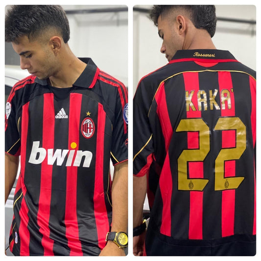 Camiseta RETRO - KAKÁ -  AC MILAN 2006/07 Local - MANGA CORTA + Envío Gratis