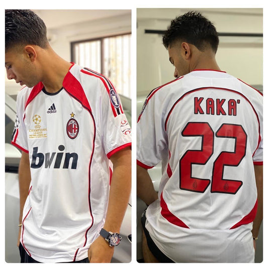 Camiseta RETRO - KAKÁ -  AC MILAN 2006/07 Visitante - MANGA CORTA + Envío Gratis