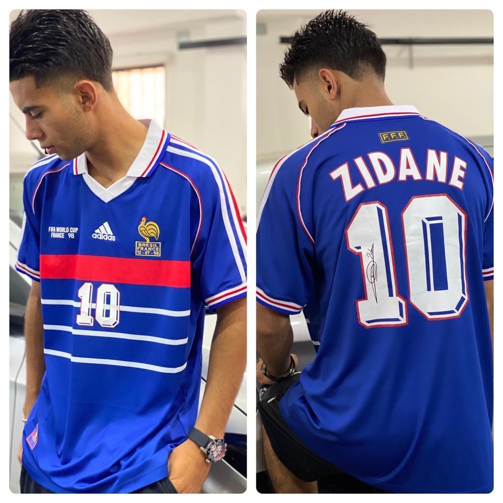 Camiseta RETRO - ZIDANE -  FRANCIA 1998 Local - MANGA CORTA + Envío Gratis