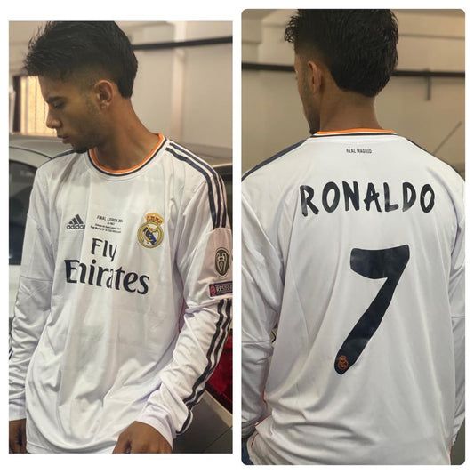 Camiseta RETRO - RONALDO - REAL MADRID 2013/14 Local - MANGA LARGA + Envío Gratis