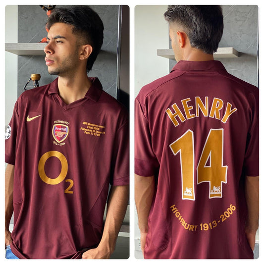 Camiseta RETRO - HENRY - ARSENAL 2005/06 Local - MANGA CORTA + Envío Gratis