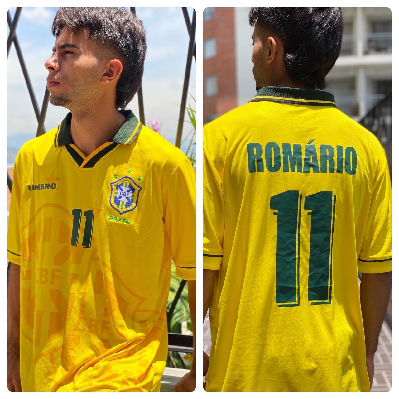 Camiseta RETRO -  ROMARIO – BRASIL Local – 1994 MANGA CORTA + Envío Gratis