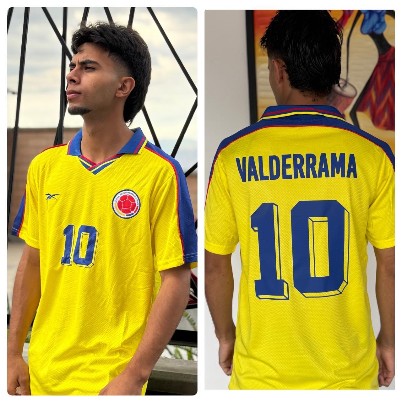 Camiseta RETRO -  VALDERRAMA – COLOMBIA Local – 1998 MANGA CORTA + Envío Gratis