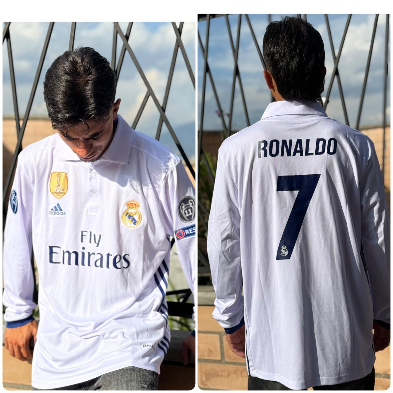 Camiseta RETRO -  RONALDO – REAL MADRID Local – 2016/17 MANGA LARGA + Envío Gratis
