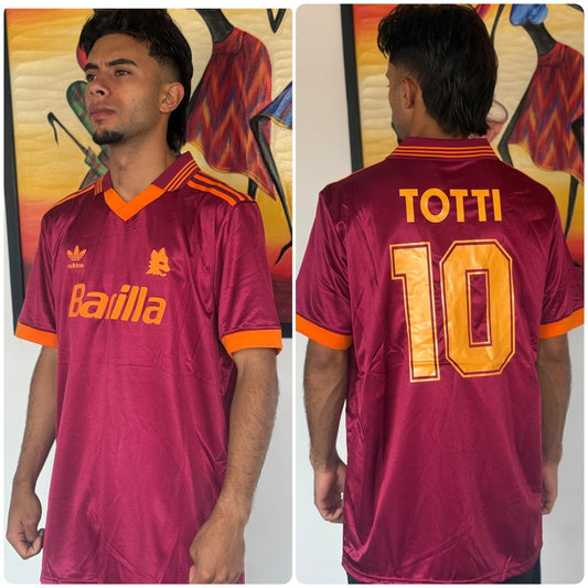 Camiseta RETRO -  TOTTI – ROMA Local – 1992/93 MANGA CORTA  + Envío Gratis