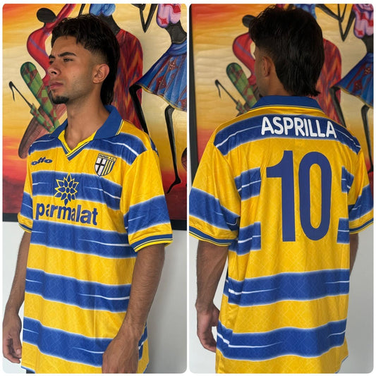 Camiseta RETRO -  ASPRILLA – PARMA Local – 1998/99 MANGA CORTA  + Envío Gratis