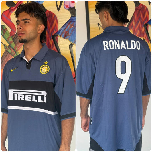 Camiseta RETRO -  RONALDO – INTER DE MILÁN 3ra equipación – 1998/99  + Envío Gratis