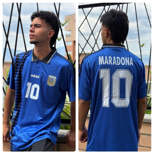 Camiseta RETRO - MARADONA - ARGENTINA 1994 Local - MANGA CORTA + Envío Gratis