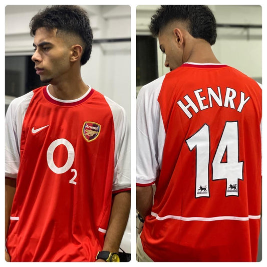 Camiseta RETRO - HENRY - ARSENAL 2002/04 Local - MANGA CORTA + Envío Gratis